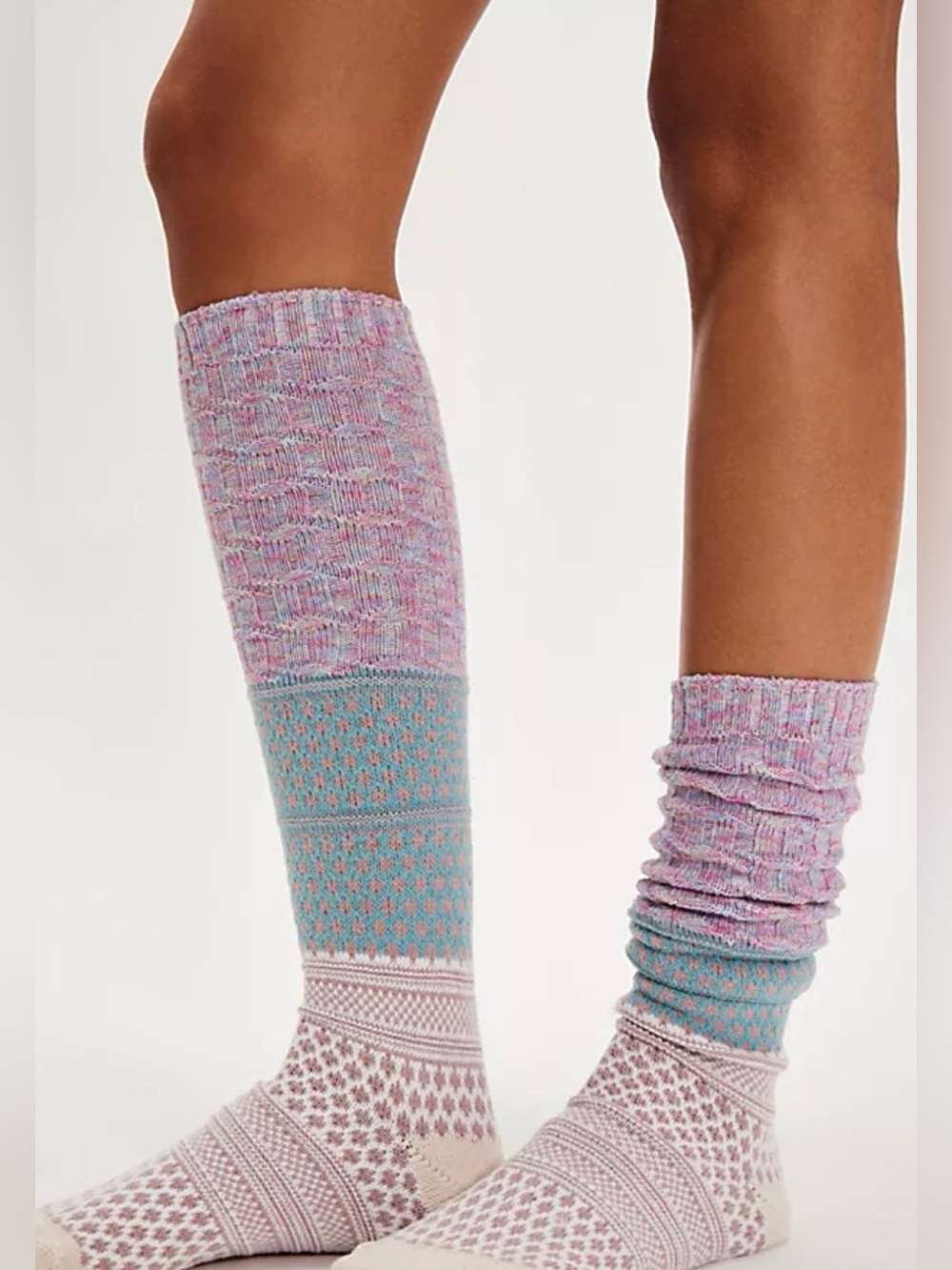NWT Free People tonal marked knee socks